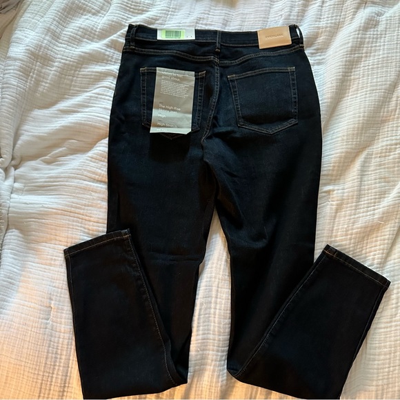 NWT everlane authentic stretch high-rise skinny jeans deep indigo sz 29 tall - Picture 2 of 8